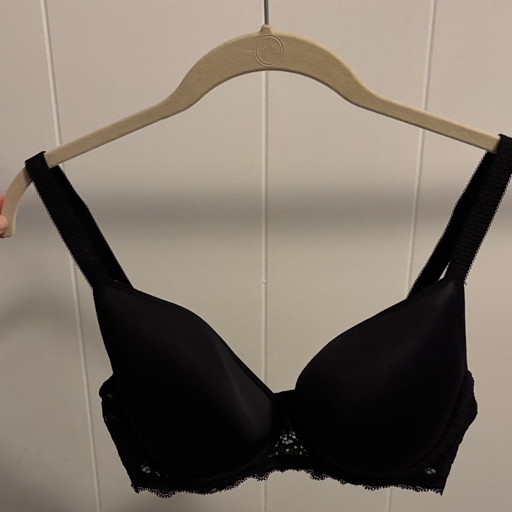 Simone Pérèle Black Lace Trim Bra, US 34D